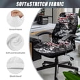 thumbnail image 5 of FKELYI Grunge Wolf American Flag Print Office Chair Cover Removable Computer Chair Slipcover Anti-Dust Swivel Chair Protector Covers for Boss Chair Armchair Decor, Large, 5 of 6