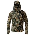 thumbnail image 6 of Men Hooded Long Sleeve Sun Protection Jacket Camouflage Print Lightweight Pullover Outdoor Casual Top with Zipper Pocket, 6 of 7
