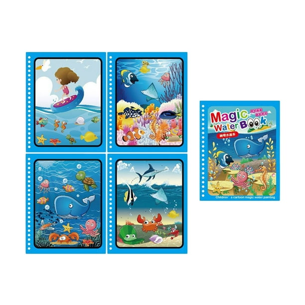 Download Megawheels Magic Water Book Set Water Coloring Book With Water Pen For Kids Walmart Com Walmart Com