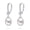 White Pearl Hoop Earrings, variant on 8-8.5mm White Cultured Pearl Drop Earrings Stud 925 Sterling Silver Dangle Valentine's Day Jewelry Gift for Women