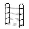 thumbnail image 2 of Basiess 4-Tier Stackable Shoe Rack Non-Rust Steel Organizer for Entryway Closet, Space Saving Shoe Shelf for All Footwear Types Black, 2 of 8