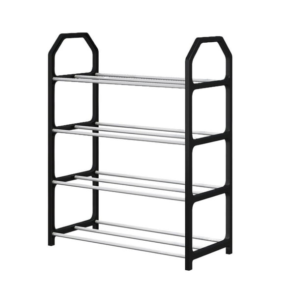 NCWSO Garage Storage Shelves 4-Layer Stackable Shoe Rack, Space Saving Shoe Storage for Wardrobe, 1Pc Pantry Organizer Clearance