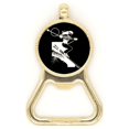 thumbnail image 1 of Winter Sport Skiing Black Pattern Beer Bottle Cap Opener Stainless Steel Key Chain, 1 of 3