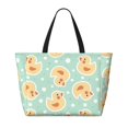 thumbnail image 2 of Kdxio Cute Duck for Beach Bag for Women Large Beach Tote Bag Waterproof Sandproof Swim Bag with Zipper Pockets Beach Vacation Travel, 2 of 7