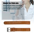 thumbnail image 2 of ZOUSSIQI Color Leather Bracelet Replacement Strap Metal Buckle Strap for Fitbit alta Coffee EL225#41486, 2 of 9
