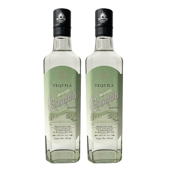 Dos Botellas Tequila Artesanal Cascahuín Blanco 750 Ml Cascahuín Tequila, Blanco