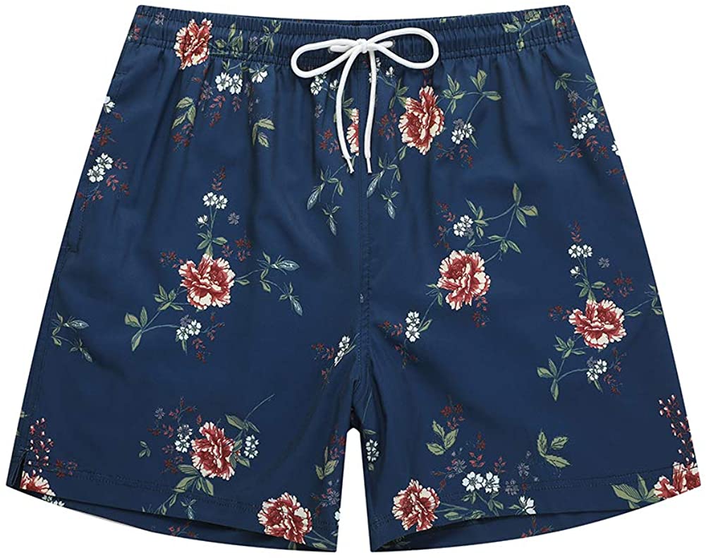 Mens Stretch Swim Trunks Lightweight 