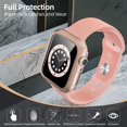 thumbnail image 5 of Compatible for Apple Watch Series SE2 /6 /5 /4 /SE 40mm Case with Screen Protector Accessories Slim Guard Thin Bumper Full Coverage Matte Hard Cover Defense Edge for iWatch Women Men GPS (Gold), 5 of 5