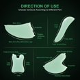 thumbnail image 4 of 4 Uds herramienta de masaje Gua Sha-cristal verde-garra/corazón/cintura/forma de S, 4 of 4