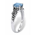 thumbnail image 2 of PalmBeach Jewelry Cushion-Cut Simulated Birthstone Butterfly and Scroll Ring in Antiqued Sterling Silver, 2 of 4