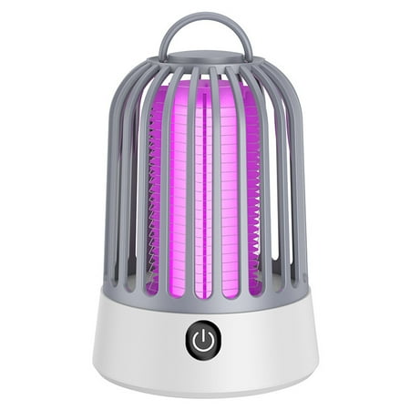 Indoor Bug Zapper Fly Zapper Mosquitos Zapper - Electric Portable Plug In Home Insects Zapper For Removes Insects Mosquitos Files Bugs Gnats Moths -Grey