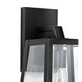thumbnail image 3 of JONATHAN Y Pasadena 9" Iron/Glass Modern Industrial Angled LED Outdoor Sconce, Black, 3 of 9