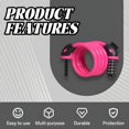 thumbnail image 4 of MELIVO Bike Lock,47.24" Scooter Lock,Cable Bicycle Lock Bicycle Lock,Pink, 4 of 7