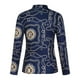 thumbnail image 5 of Pntutb moda mujer solapa impresión botón frontal cárdigan manga larga camisa Tops abrigo liquidación Pntutb Pntutb-3727, 5 of 8