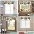 thumbnail image 6 of Tie Up Valances for Windows, Yellow Blue Floral Leaves Adjustable Valance Curtains Window Treatment for Living Room/Bedroom, Vintage Flowers Botanical Rod Pocket Kitchen Curtains & Drapes 54x18 Inch, 6 of 9