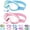 Blue & Pink, variant on Vvinca Kids Swim Goggles with Comfort Fabric Strap for Ages 3-14