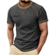 thumbnail image 2 of Ceisia Men's Fall/Winter Gift Casual Solid Color Round/Crew Neck Short Sleeve Top - Comfortable Daily Outdoor Wear, 2 of 7