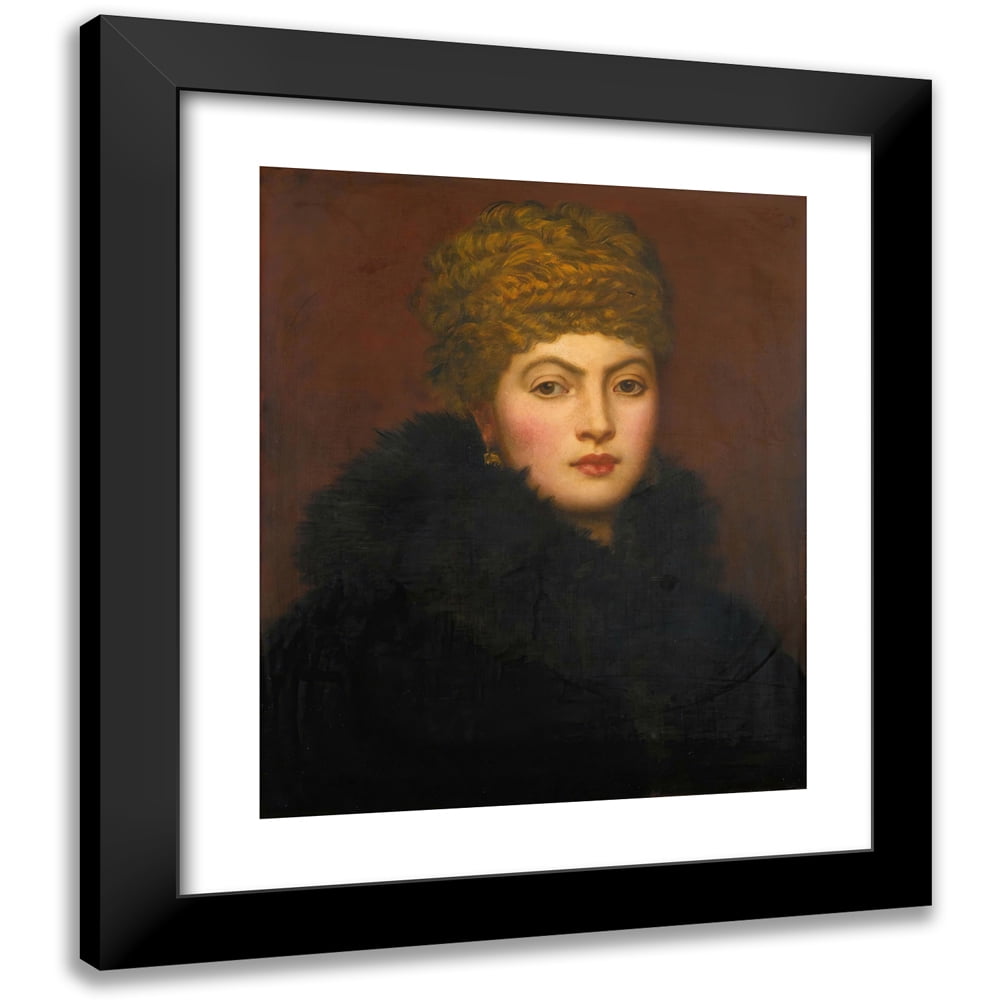 George Frederic Watts 12x14 Black Modern Framed Museum Art Print Titled - Portrait of Mrs Fitzmaurice