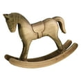 thumbnail image 4 of Kuntesetty Rocking Horse Artistic Decoration Handcraft Ornament for Gift Porch Tabletop Light Yellow, 4 of 9