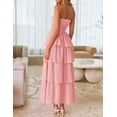 thumbnail image 3 of Vestido largo ZESICA Summer 2025 sin tirantes con hombros descubiertos rosa, 3 of 9
