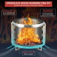 thumbnail image 7 of 20 Inch Smokeless Fire Pit, Portable Outdoor Fire Pit with Detachable Stand and Ash Tray, Perfect for Campfire for 4-6 People, Camping, Picnic, Family Gathering for Backyard, 7 of 7
