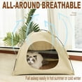 thumbnail image 6 of Pop-Up Cat Tent House for Indoor Outdoor Use Portable Foldable Pet Hideaway with Ventilation Windows for Cats Small Dogs Puppies and Other Small Animals Non- Bottom and Washable Convenience, 6 of 9