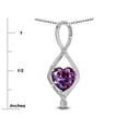 thumbnail image 3 of Star K� 8mm Simulated Alexandrite Heart Infinity Loop Pendant Necklace, 3 of 9