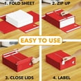 thumbnail image 4 of SpaceAid 4 Pack Sheet Organizers and Storage, Queen & King Size, Red, Fabric, 4 of 7
