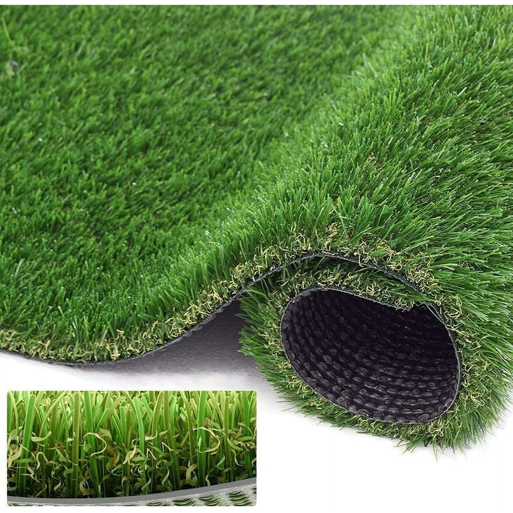 Goasis Lawn Artificial Grass Turf, 1.38 Inch Pile Height Artificial Grass Rug 2x4 FT (8 Square FT) for Indoor/Outdoor Garden Lawn
