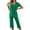 Green, variant on Women's 2 Piece Capri Pajama Sets Pjs V Neck Short Sleeve Tops and Capris Pants Lounge Sets