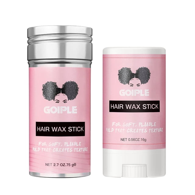 Goiple Barra de cera para cabello, barra de pomada para el cabello, barra de cera para peinar de larga duración (2.7+0.56 oz)