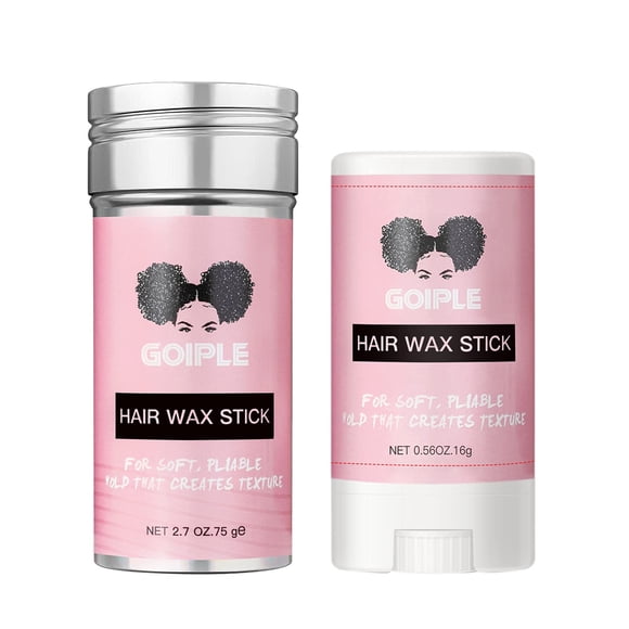 Goiple Barra de cera para cabello, barra de pomada para el cabello, barra de cera para peinar de larga duración (2.7+0.56 oz)