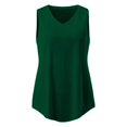 thumbnail image 5 of xfsWaSs Tank Top for Women Loose Fit Sleeveless Tshirts V Neck Summer Womens Tank Tops Solid Color Women's Tees and Tanks Tunic Top, 5 of 5