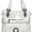 White, variant on Y2K Gothic Punk Handbag for Women - PU Leather Tote with Metal Ring, Large Capacity Multi-Pocket Shoulder Bag Motorcycle Bag