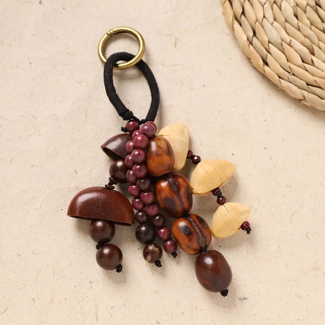 F Handmade Natural String Hand Bells Wind Chimes Accompanying Instruments Therapy Decor Plastic Type F