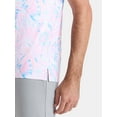 thumbnail image 2 of Birdie Bound Men's and Big Men's Pastel Palms Print Polo Golf Shirt, Sizes S-3XL, 2 of 5