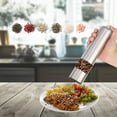 thumbnail image 6 of MINKUROW Electric Salt and Pepper Grinder Set Automatic Battery Operated Stainless Steel Spice Mills One Handed Push Button Peppercorn Grinders and Mills, 6 of 6