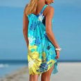 thumbnail image 4 of Vestido de verano para mujer, estampado, sin mangas, con escote redondo, sexy, informal, fluido, para la playa Fridja  hjkh1704, 4 of 6