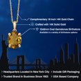 thumbnail image 2 of Gem Stone King 14K Yellow Gold Whiskey Quartz Pendant Necklace | 2.00 Cttw | Gemstone Birthstone | Oval 10X8MM | Gold Necklace for Women | With 18 inch Gold Chain, 2 of 6