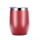 thumbnail image 1 of de Cáscara de Huevo Aislada de Acero Inoxidable de Doble Capa de Huevo de Vino Tinto Al Vacío Vaso de Café con Tapa Roja, 1 of 5