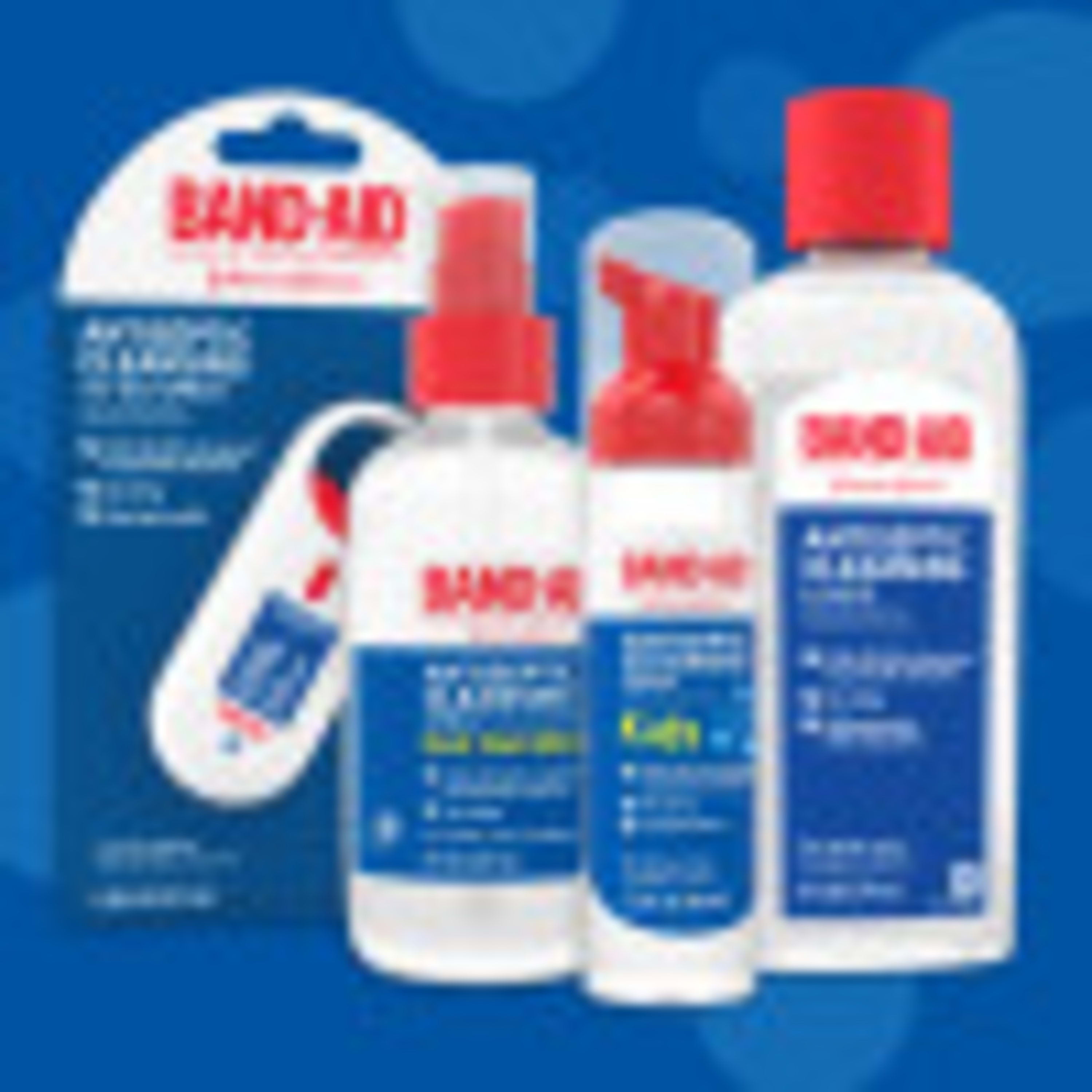 (4 pack) Band-Aid First Aid Antiseptic Cleansing Foam for Kids, 2.3 fl. oz