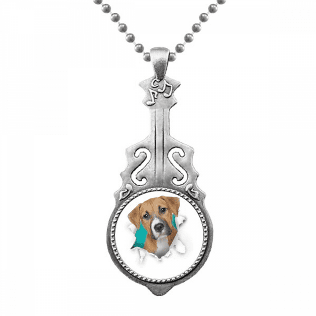 Animal Papier Break Chocs Chiens Pendentif Bijoux Musique Guitare Couple Hangtag