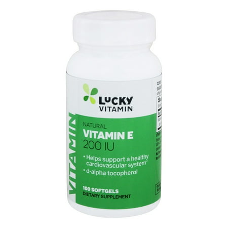 LuckyVitamin - La vitamine E naturelle 200 UI - 100 Gélules