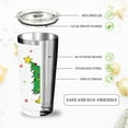 thumbnail image 3 of Funny Christmas Tumbler, 20 oz Stainless Steel Insulated Travel Tumbler, Christmas Coffee Mug with Lid, Xmas Cups Keep Drinks Cold & Hot, Novelty Holiday White Elephant Gifts for Women Men Coworkers, 3 of 6