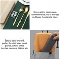 thumbnail image 4 of STONCEL 6 Pcs Portable Stainless Steel Flatware Set, Travel Reusable Utensils Set Cutlery Set Including Knife Fork Spoon Chopsticks Carry Case for School, Office, Camping, Picnic(Gold), 4 of 8