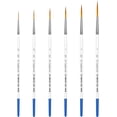 thumbnail image 1 of GHSDFBB XDT#830 Rigger Artist Paint Brush 6 Piece Set Extra Long Fine Point Liner Tip #000#00#0#1#2#3, Scale Models Nail Acrylic Oil Watercolor, 1 of 6
