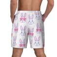 thumbnail image 4 of Uemuo Heart Rabbit Pattern Mens Swim Trunks Quick Dry Board Shorts with Mesh Lining, Stretch Beach Shorts Quick Dry No-Chafing Board Shorts-3X-Large, 4 of 9