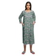 thumbnail image 4 of Moomaya Printed 3/4 Sleeve Nightdress Nursing Cotton Sleepwear For Women, 4 of 6