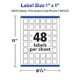 thumbnail image 6 of Avery Glossy Clear Square Labels, 1" x 1", 4,800 Labels, 6 of 9