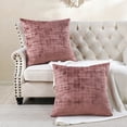 thumbnail image 2 of Home Soft Things Textured Velvet Pillow Covers (Set of 2), - Withered Rose - 26" x 26", 2 of 5